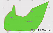 Political Simple Map of Yuanjiang, cropped outside