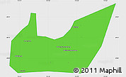 Political Simple Map of Yuanjiang, single color outside