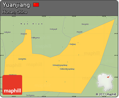 Savanna Style Simple Map of Yuanjiang