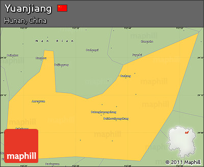 Savanna Style Simple Map of Yuanjiang