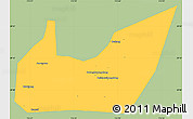 Savanna Style Simple Map of Yuanjiang, single color outside