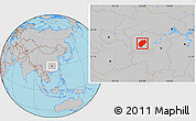 Gray Location Map of Yuanling