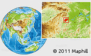 Physical Location Map of Yuanling