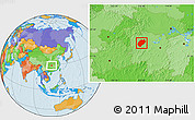 Political Location Map of Yuanling