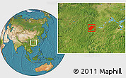 Satellite Location Map of Yuanling