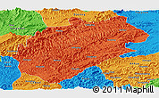 Political Panoramic Map of Yuanling