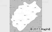 Gray Simple Map of Yuanling
