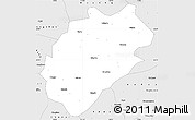 Silver Style Simple Map of Yuanling