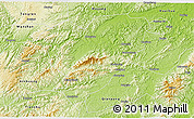 Physical 3D Map of Zhijiang