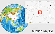 Physical Location Map of Zhijiang, highlighted country