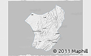 Gray 3D Map of Zixing, single color outside