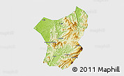 Physical 3D Map of Zixing, single color outside