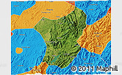 Satellite 3D Map of Zixing, political outside
