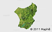Satellite 3D Map of Zixing, single color outside