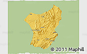 Savanna Style 3D Map of Zixing, single color outside