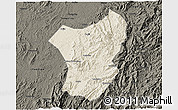 Shaded Relief 3D Map of Zixing, darken