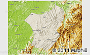 Shaded Relief 3D Map of Zixing, physical outside