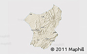 Shaded Relief 3D Map of Zixing, single color outside