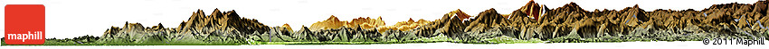 Physical Horizon Map of Zixing, darken
