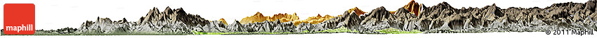 Physical Horizon Map of Zixing, darken, semi-desaturated
