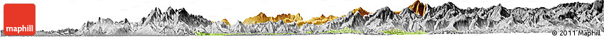 Physical Horizon Map of Zixing, desaturated