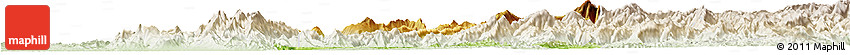 Physical Horizon Map of Zixing, lighten