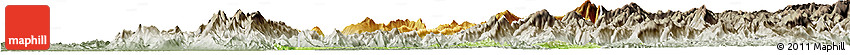 Physical Horizon Map of Zixing, semi-desaturated