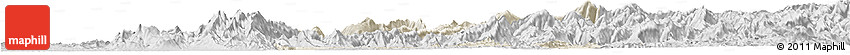Shaded Relief Horizon Map of Zixing, desaturated Shaded Relief Horizon Map of Zixing, desaturated