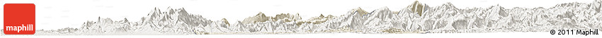Shaded Relief Horizon Map of Zixing, lighten