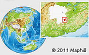 Physical Location Map of Zixing, highlighted parent region