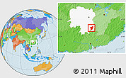 Political Location Map of Zixing, highlighted parent region