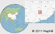 Savanna Style Location Map of Zixing, highlighted country