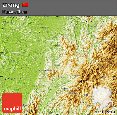 Physical Map of Zixing