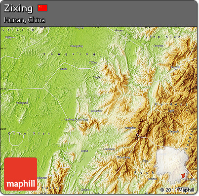 Physical Map of Zixing