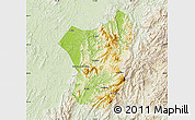 Physical Map of Zixing, lighten
