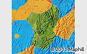 Satellite Map of Zixing, political outside