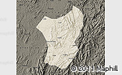 Shaded Relief Map of Zixing, darken
