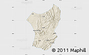 Shaded Relief Map of Zixing, single color outside