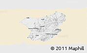 Classic Style Panoramic Map of Zixing, single color outside