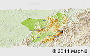 Physical Panoramic Map of Zixing, lighten