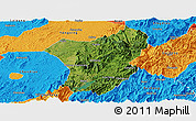 Satellite Panoramic Map of Zixing, political outside