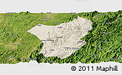 Shaded Relief Panoramic Map of Zixing, satellite outside