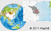 Physical Location Map of Haian, highlighted country, highlighted parent region