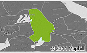 Physical 3D Map of Kunshan, desaturated