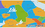 Physical 3D Map of Kunshan, political outside