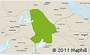 Physical 3D Map of Kunshan, shaded relief outside