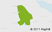 Physical 3D Map of Kunshan, single color outside