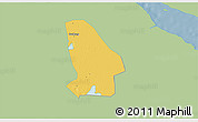 Savanna Style 3D Map of Kunshan, single color outside