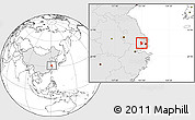 Blank Location Map of Kunshan, highlighted country