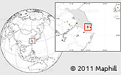 Blank Location Map of Kunshan, highlighted parent region